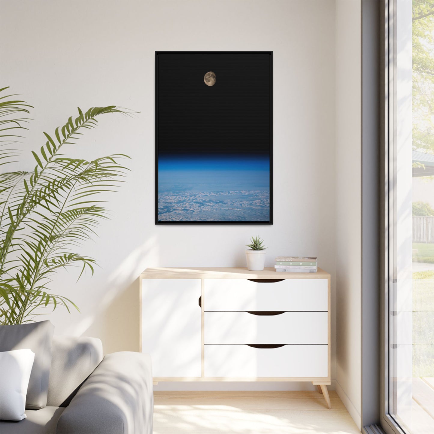 Moonrise - NASA Framed Canvas